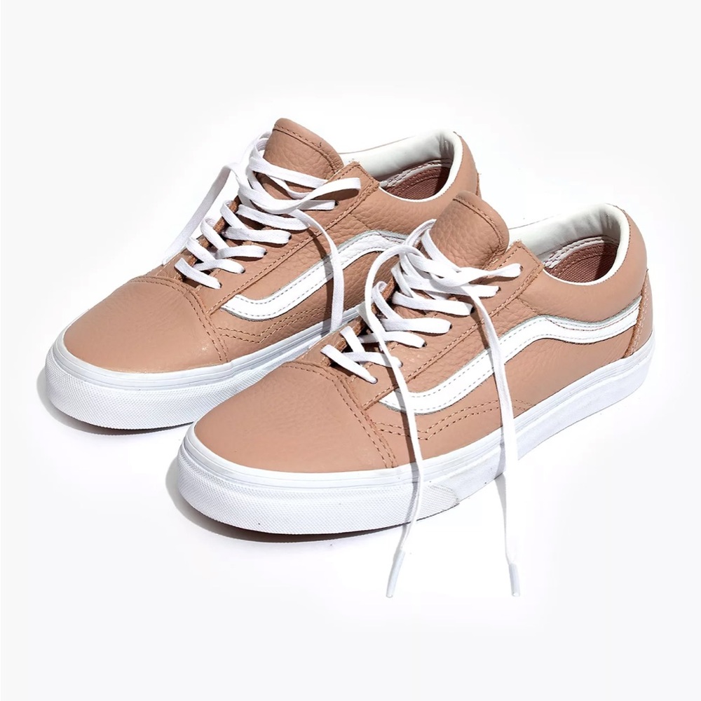 Vans Pink Leather Old Skool Sneakers - 7 Women’s / 5.5 Men’s